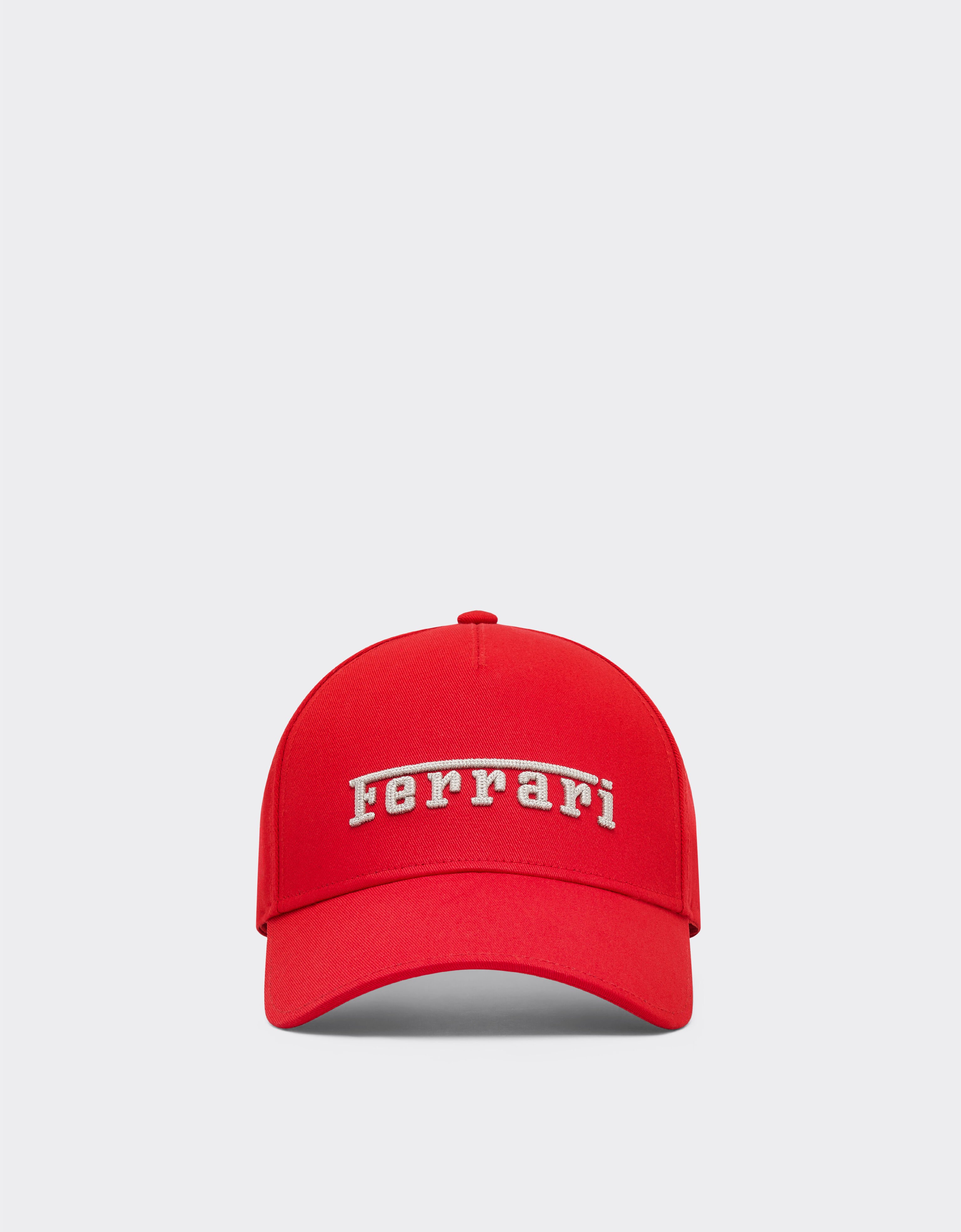 Baseball cap with embroidered Ferrari logo Ferrari Baseball cap with embroidered Ferrari logo Racing red 22825f