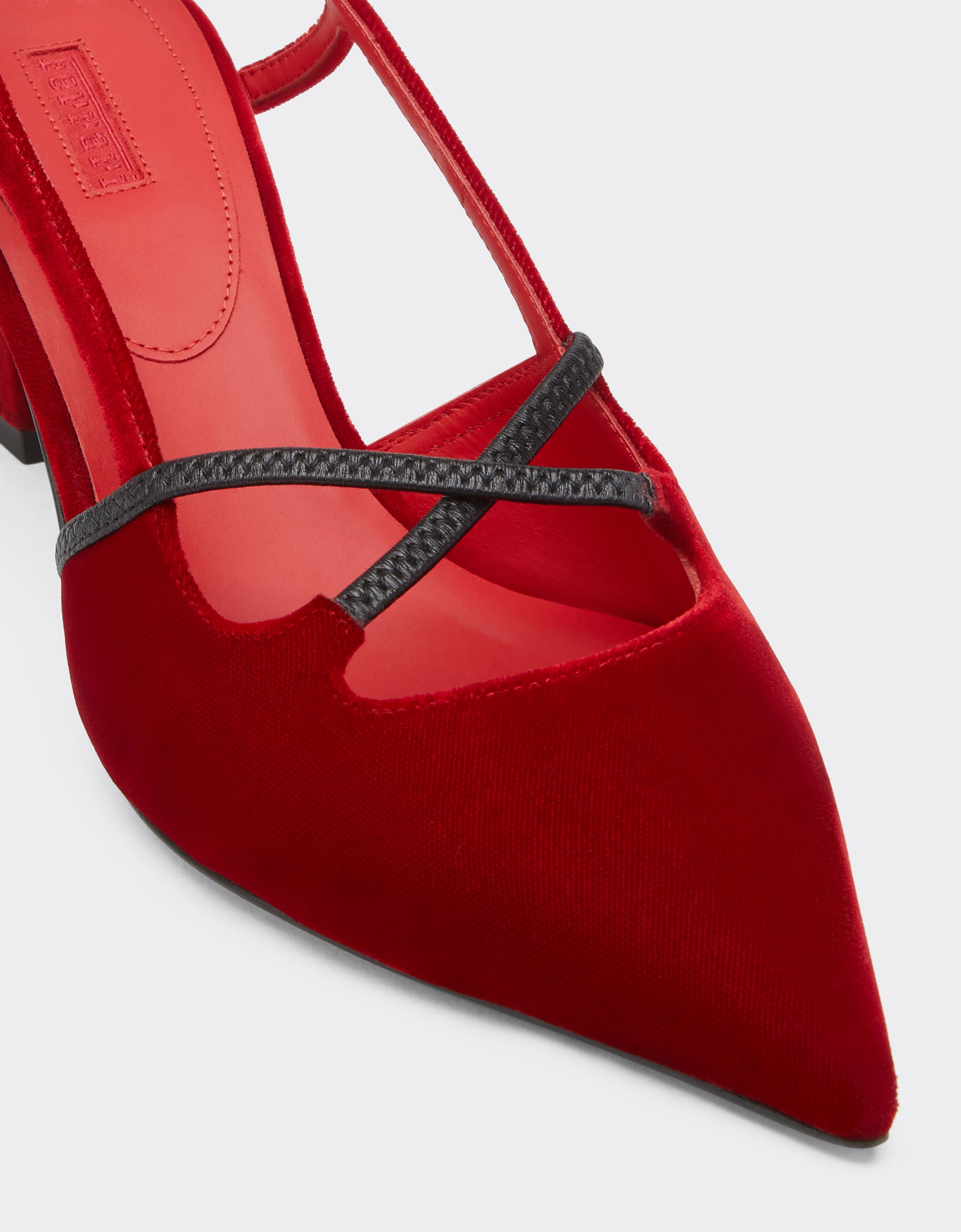 Red midi heels discount