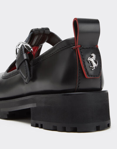 Ferrari Leather Mary Jane's Black 22742f