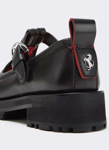 Ferrari Mary Jane en cuir Noir 22742f