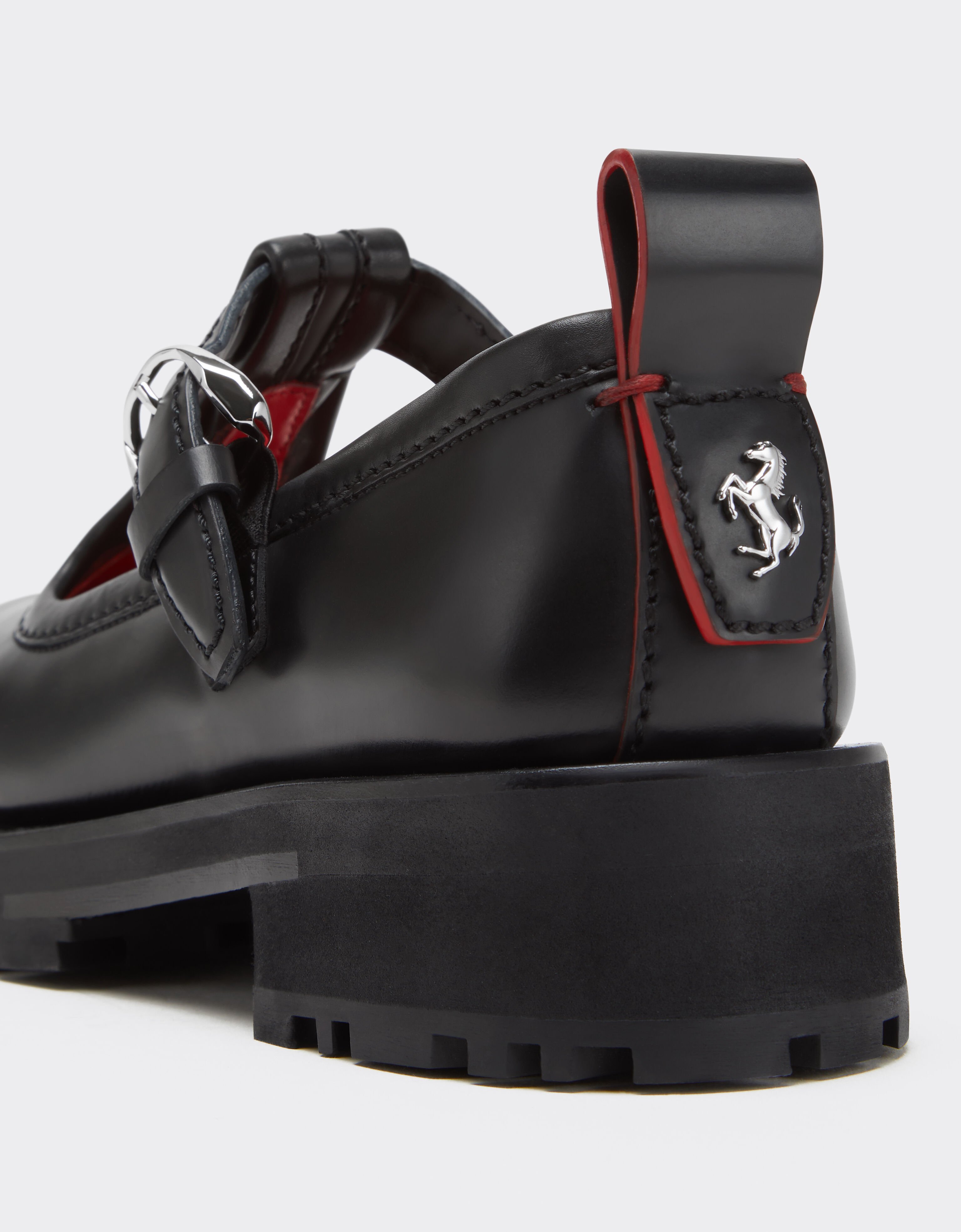 Ferrari Mary Jane en cuir Noir 22742f