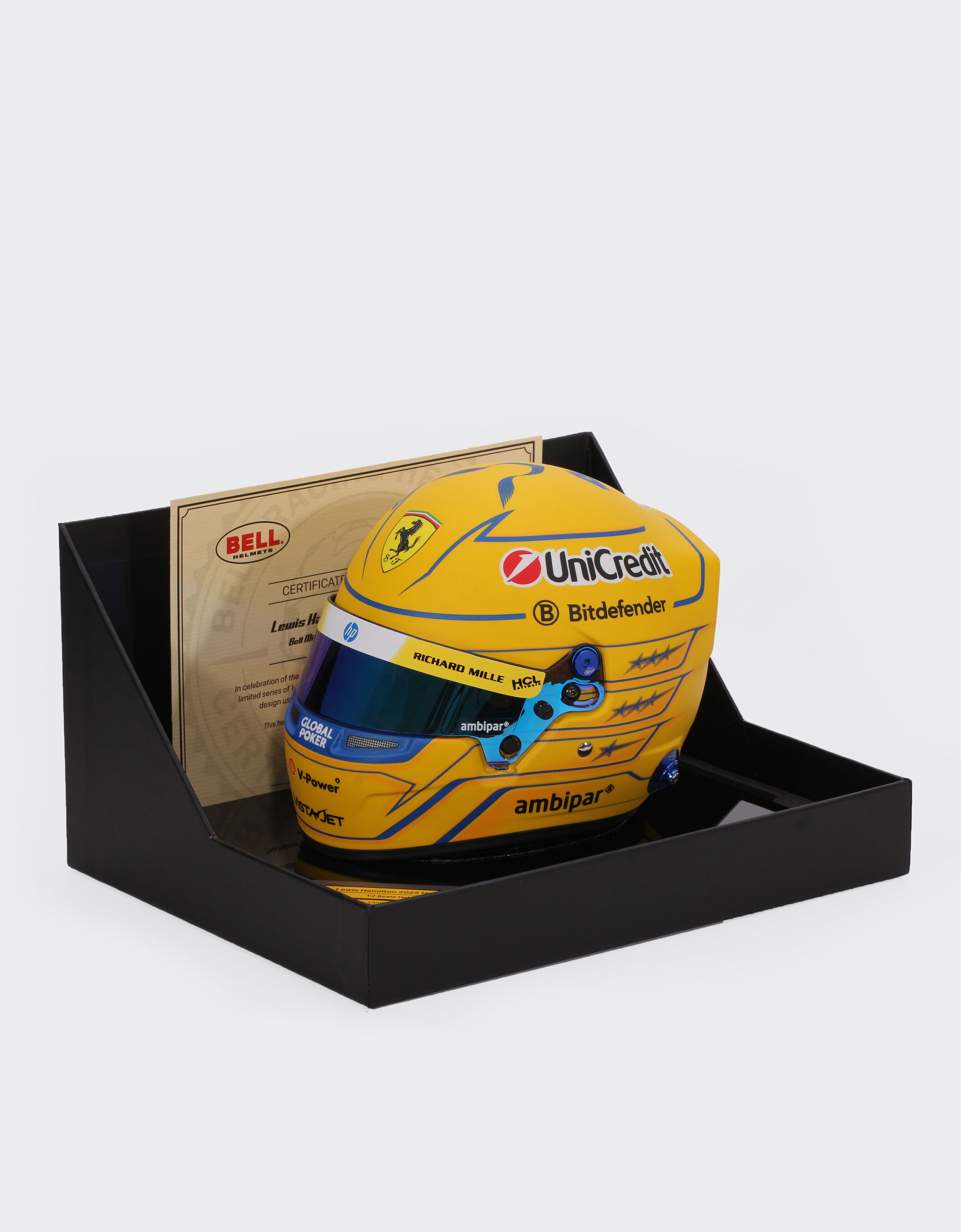 Ferrari Lewis Hamilton Miami Special Edition 2025 mini helmet in 1:2 scale MULTICOLOUR LA07Jf