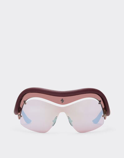 Ferrari Limited Edition Ferrari sunglasses in injected and leather with red and light gray lenses Dark Red LA0F8f