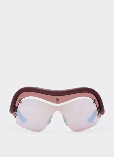 Ferrari Limited Edition Ferrari sunglasses in injected and leather with red and light gray lenses Dark Red LA0F8f