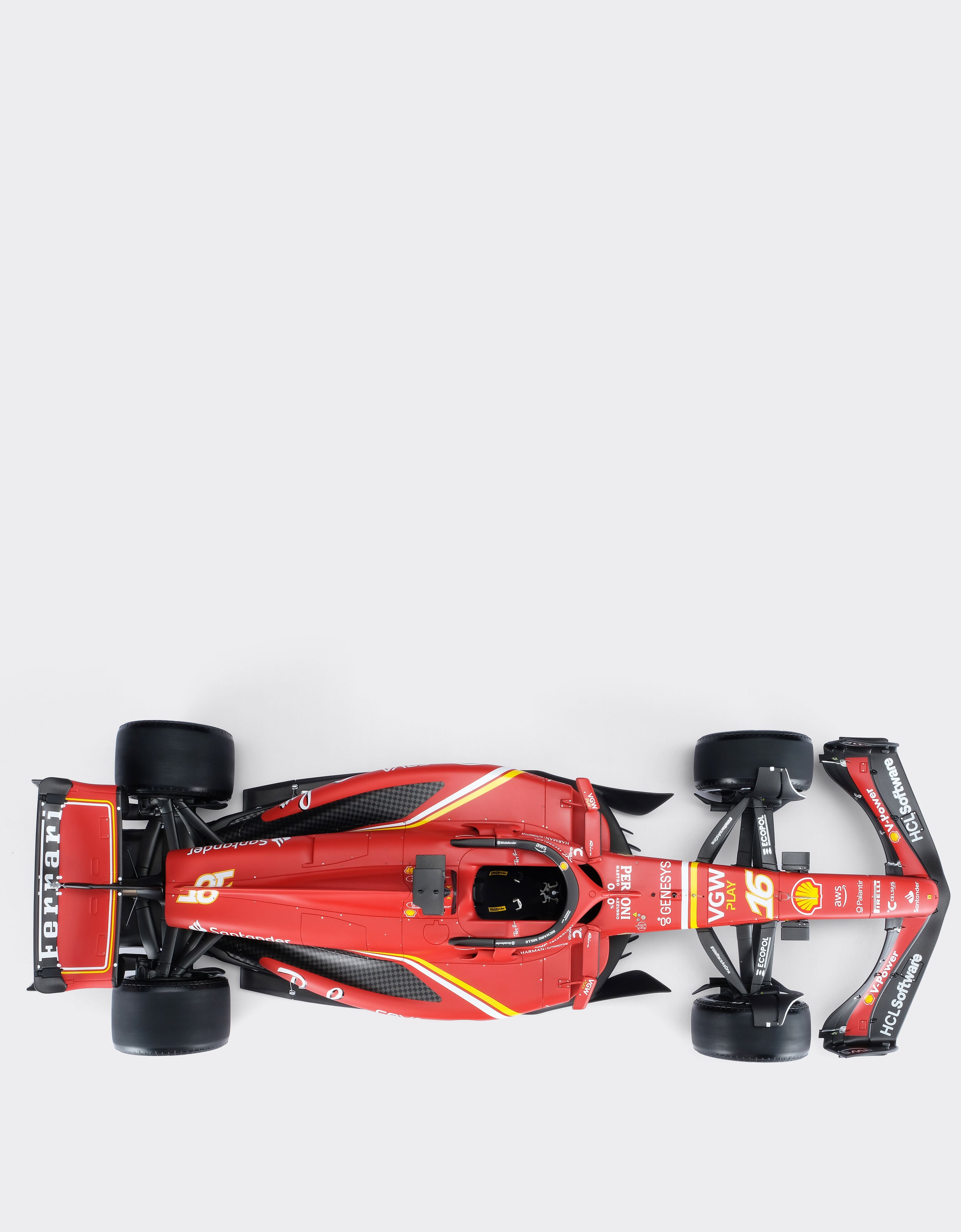 Ferrari Modèle Ferrari SF-24 Charles Leclerc GP d'Australie 2024, échelle 1:8 Rouge de Course F1483f