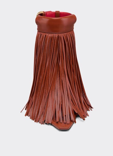 Leather sandals with fringing Ferrari Leather sandals with fringing Hide 49389f