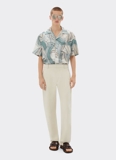 Ferrari Chinos in recycled cotton-blend twill Ecru 21892f