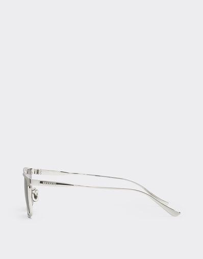 Ferrari Ferrari sunglasses in  matte silver metal  with blue crystal lenses Silver LA0LFf