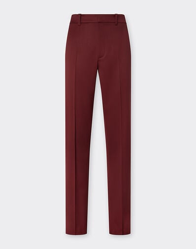 Ferrari Wool satin trousers Mahogany 49814f