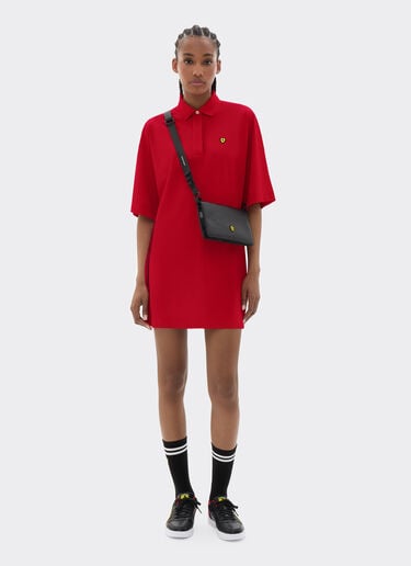  Mini-robe polo en piqué technique Rosso SJWDR0023JCO0023f