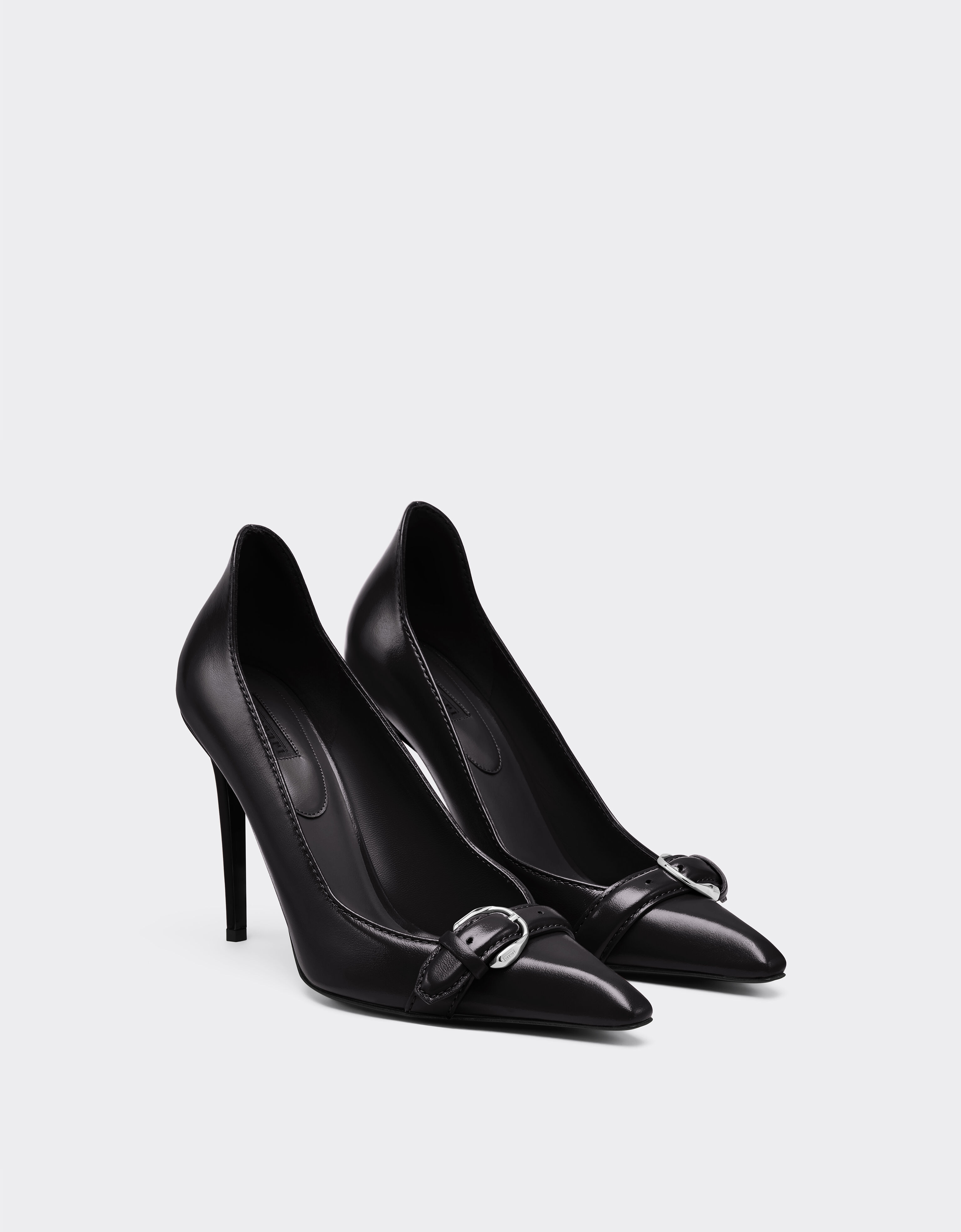 Ferrari Court shoes in ultra-wet-effect glossy leather Black 49387f
