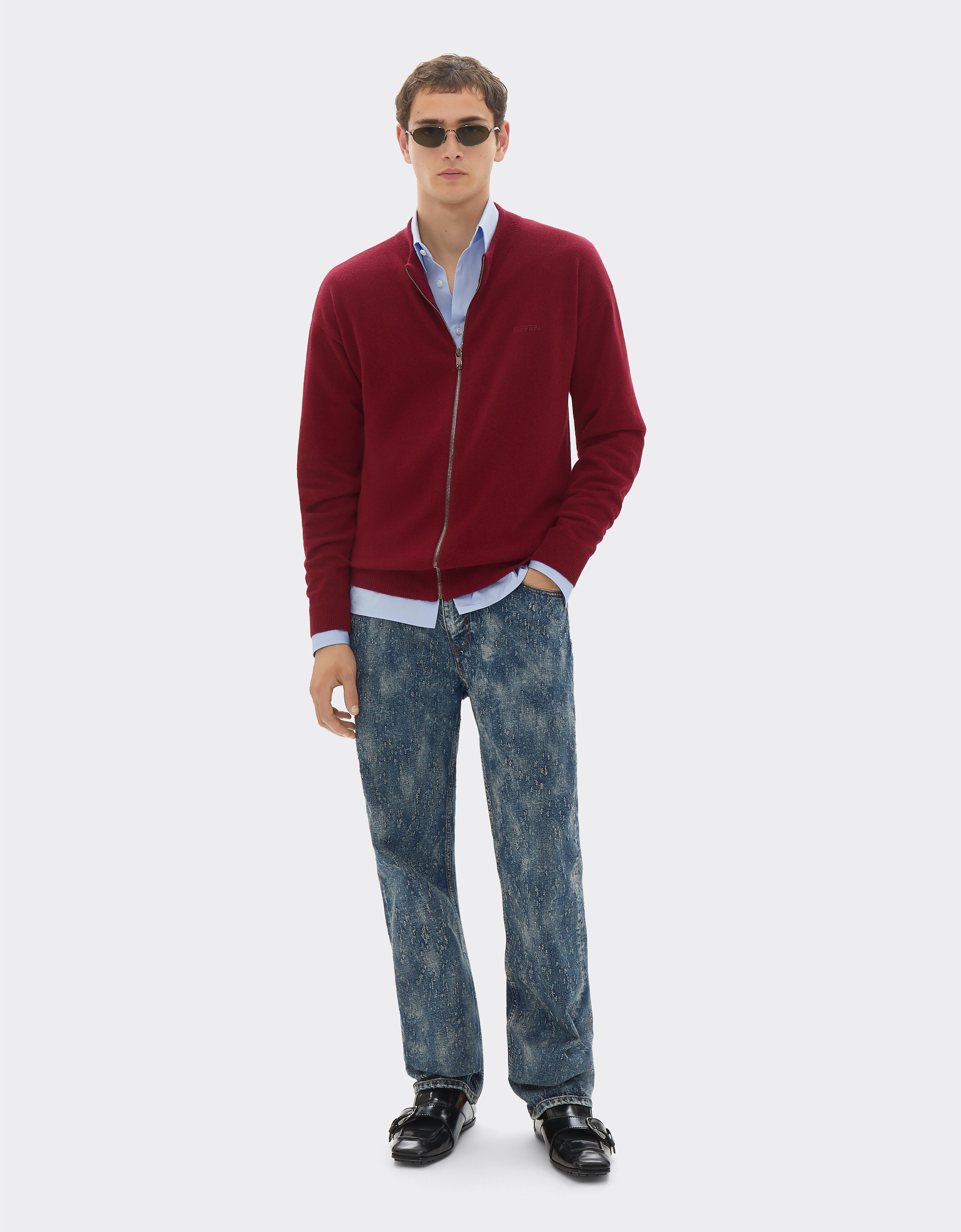 Ferrari Wool and cashmere cardigan Cherry 22842f