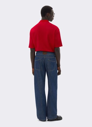 Polo de felpa bouclé con mezcla de algodón Ferrari Polo de felpa bouclé con mezcla de algodón Rosso Magma CJMPO0015JCO0054f