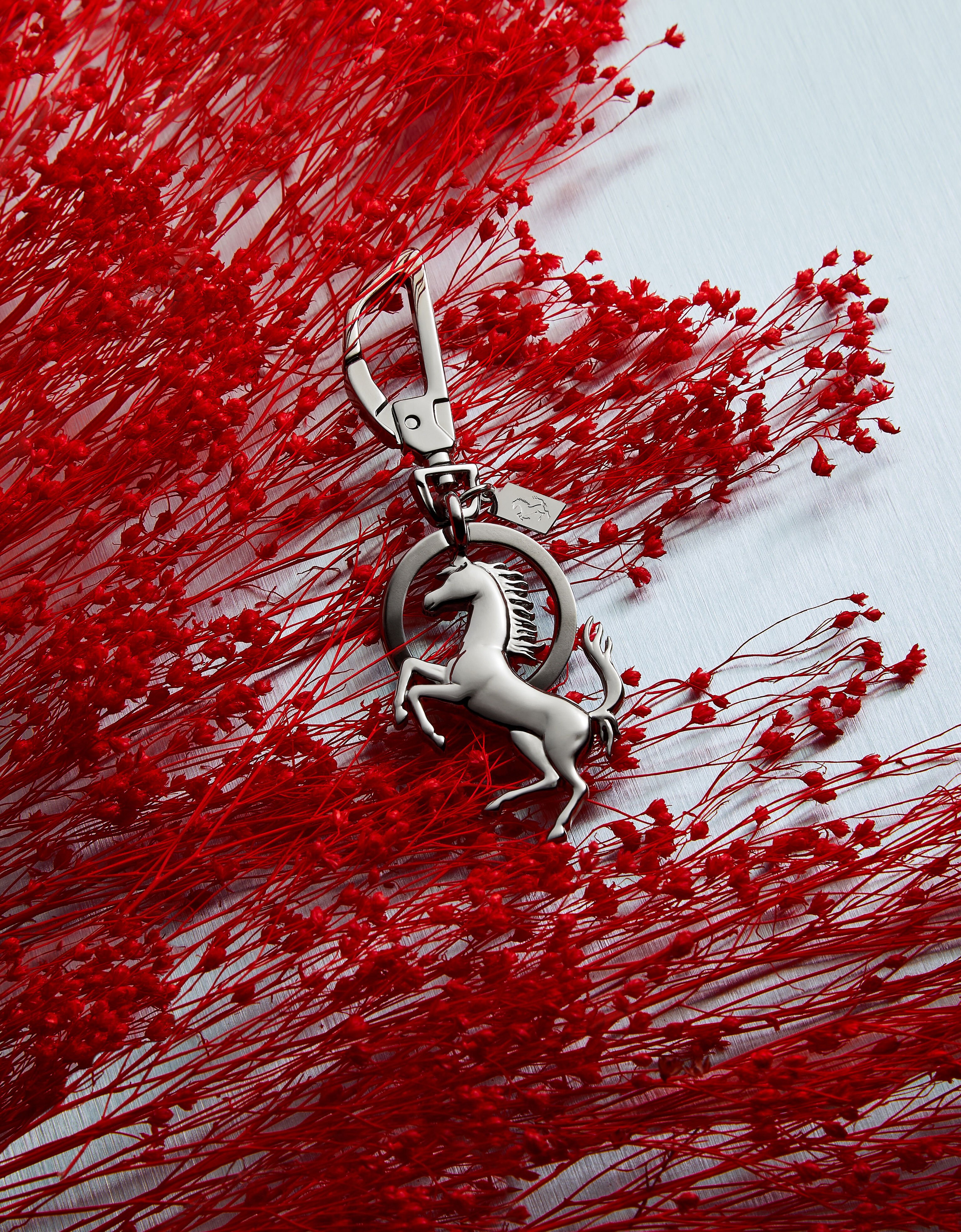 Prancing Horse keychain and charm Ferrari Prancing Horse keychain and charm Charcoal 20057f