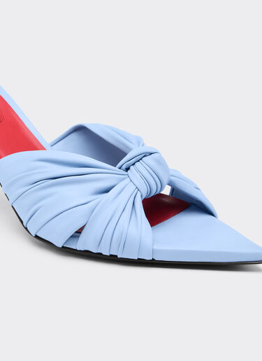 Leather sandal with knotted pattern Ferrari Leather sandal with knotted pattern Steel Blue 22727f
