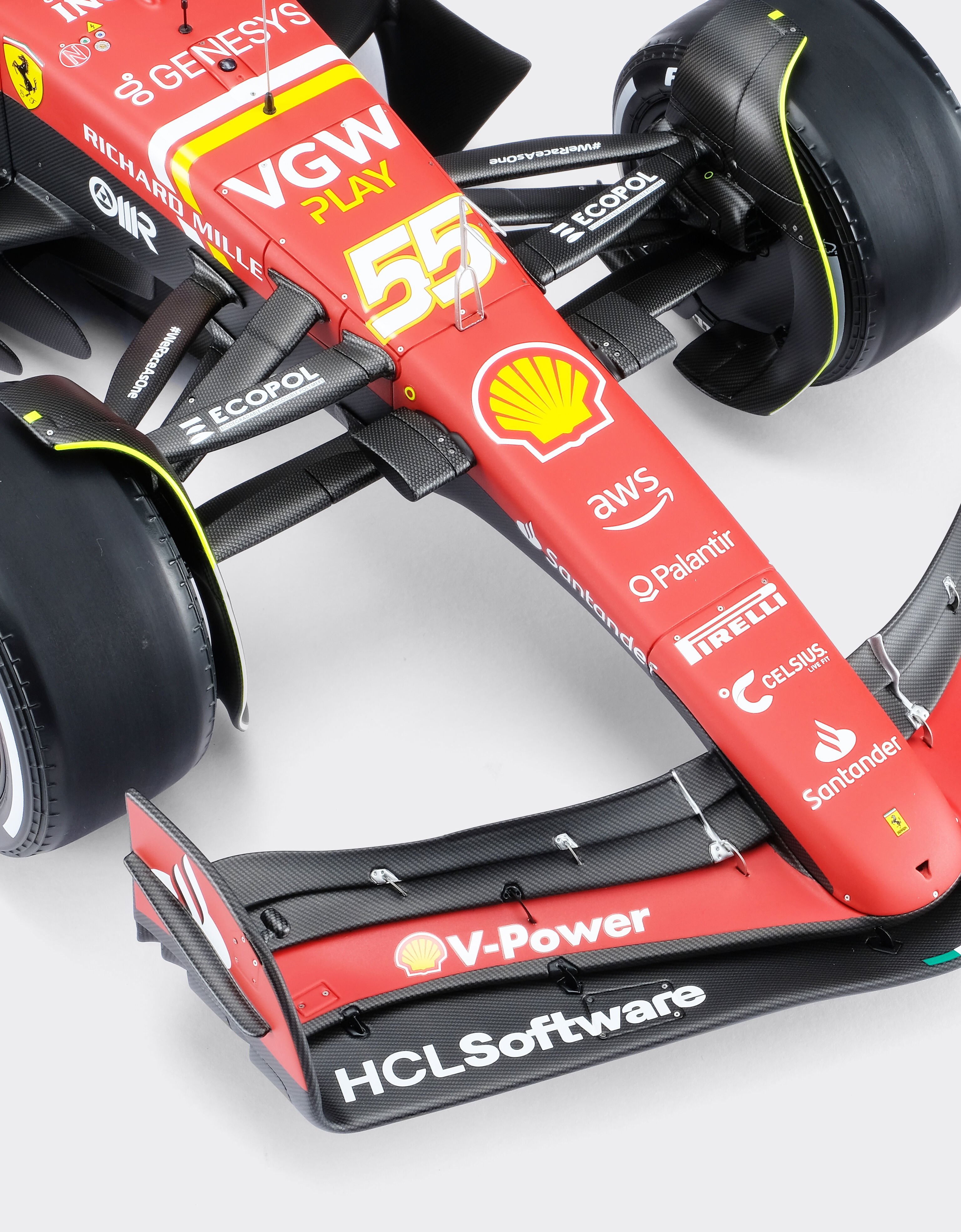 Ferrari 法拉利SF-24卡洛斯·塞恩斯2024年澳大利亚大奖赛模型，比例1:8 赛车红 F1484f