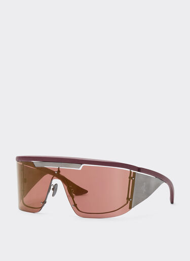 Ferrari Gafas de sol Ferrari de edición limitada de metal y cuero con cristales rojo oscuro Rojo oscuro LA0F5f