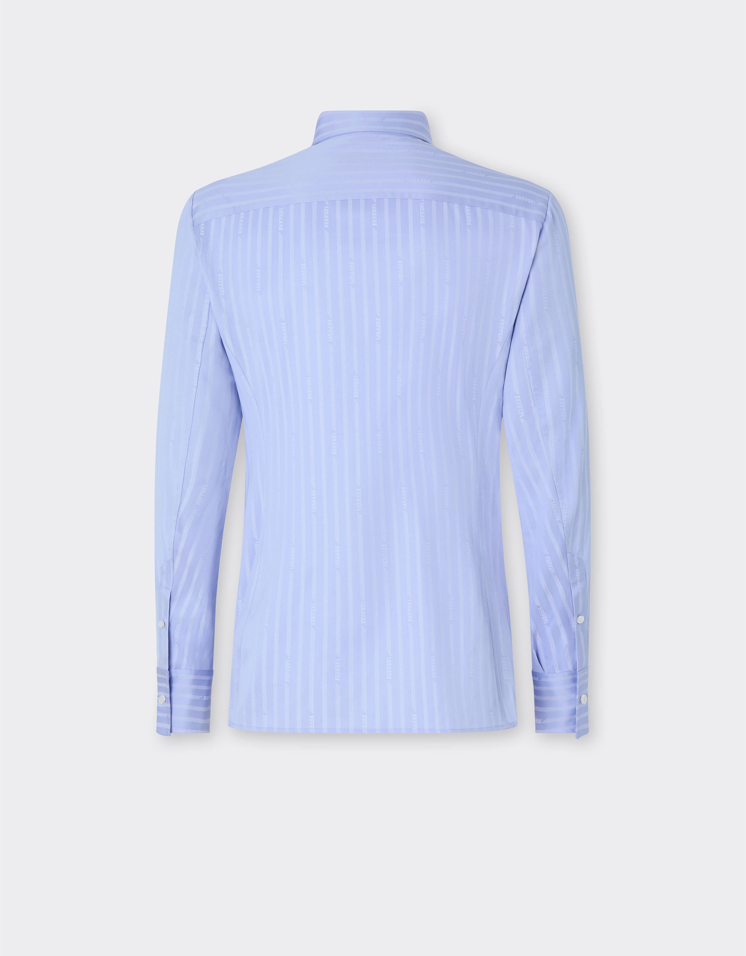 Ferrari Cotton shirt with Ferrari Monogram motif Oxford Blue 50810f