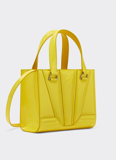 Ferrari Mini-Tote Bag Ferrari GT Bag aus Lackleder Giallo Modena 20330f