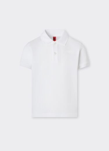 Polo de algodón orgánico con logotipo Ferrari Ferrari Polo de algodón orgánico con logotipo Ferrari Blanco óptico 22760fK