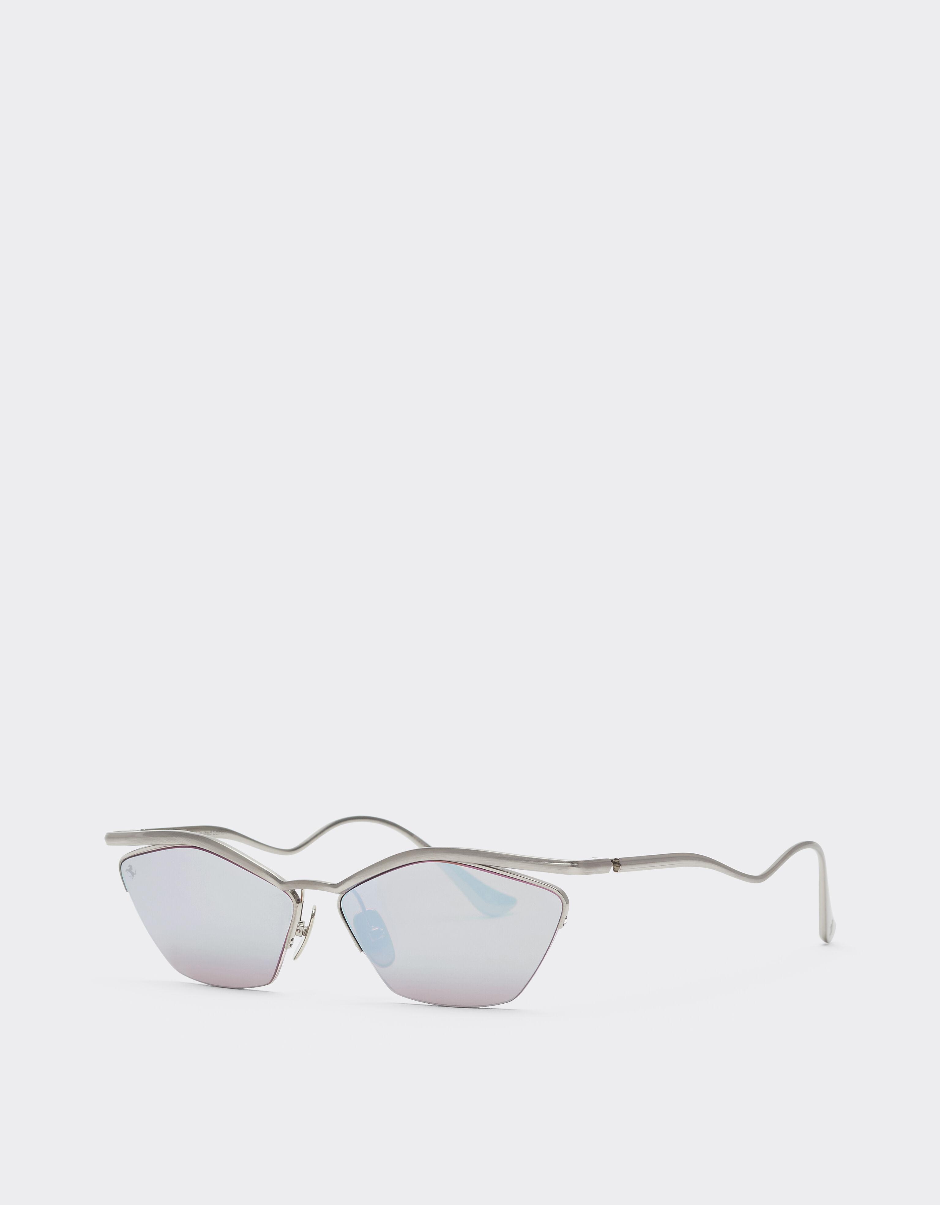 Ferrari Ferrari sunglasses in silver-coloredtitanium with dark purple mirrored lenses Silver LA0KUf