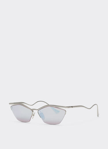 Lunettes de soleil Ferrari en titane argenté avec verres miroirs violet foncé Ferrari Lunettes de soleil Ferrari en titane argenté avec verres miroirs violet foncé Silver LA0KUf
