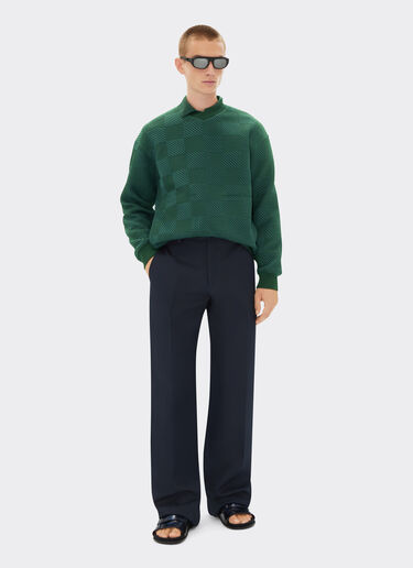 Ferrari Sudadera con efecto 3D y cuello en V Verde Ficus 21801f