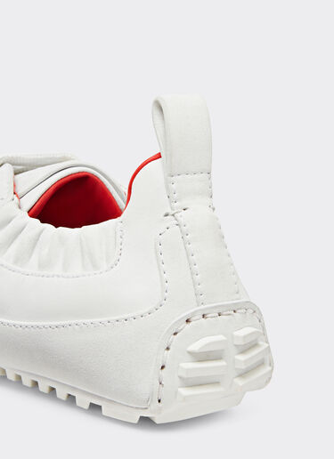 Ferrari Driving trainers in nubuck leather Optical White 22037f