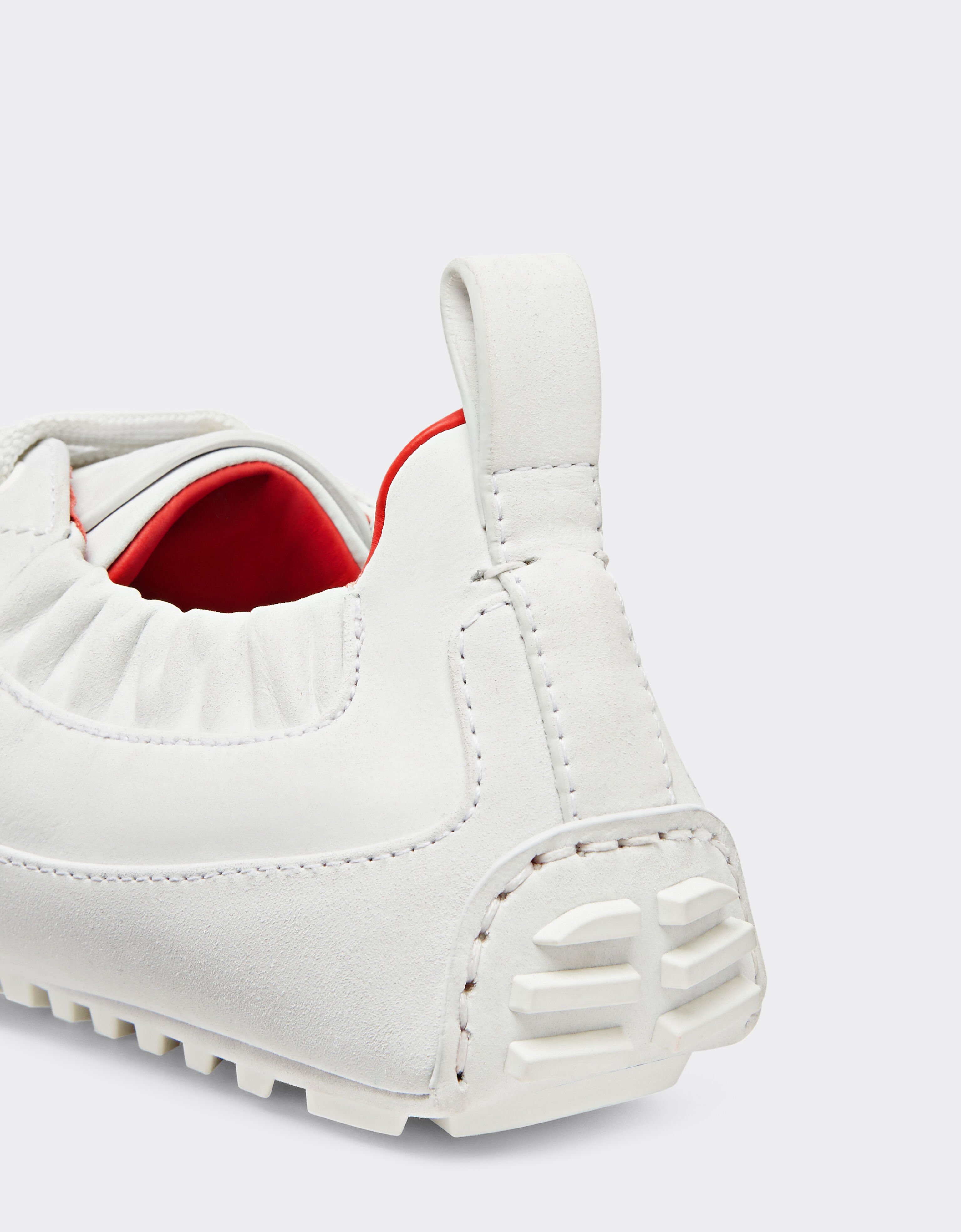 Ferrari Driving trainers in nubuck leather Optical White 22037f