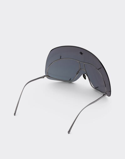 Ferrari Ferrari Limited Edition gunmetal sunglasses with mirrored shield Silver F1248f