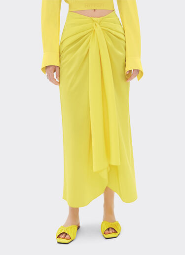 Ferrari Midi skirt in shiny viscose Giallo Modena 21880f