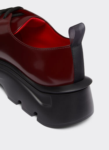 Ferrari Derby shoes in smooth leather Burgundy 20667f