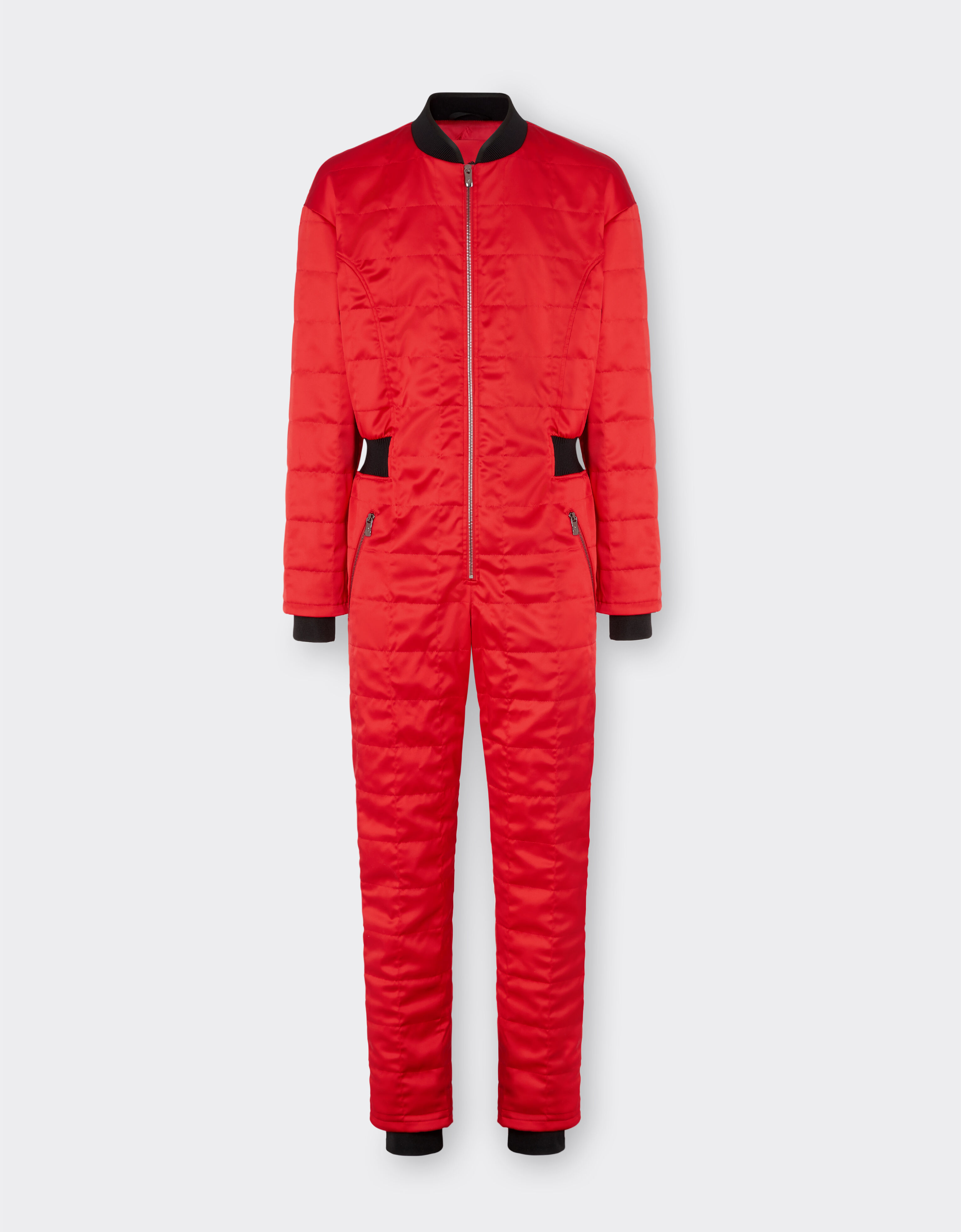 Ferrari Jumpsuit in Q-CYCLE® fabric with ‘7x7’ quilted pattern Rosso Dino 48175f