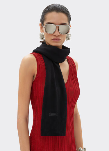 Bufanda de lana y cachemira Ferrari Bufanda de lana y cachemira Negro 21732f
