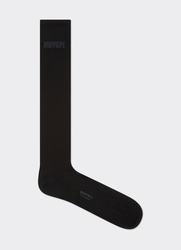 Ferrari Calcetines altos de hilo de Escocia con logotipo Ferrari Negro 22314f