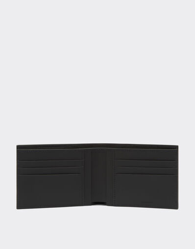 Ferrari Horizontal leather and carbon fiber wallet Black 20626f