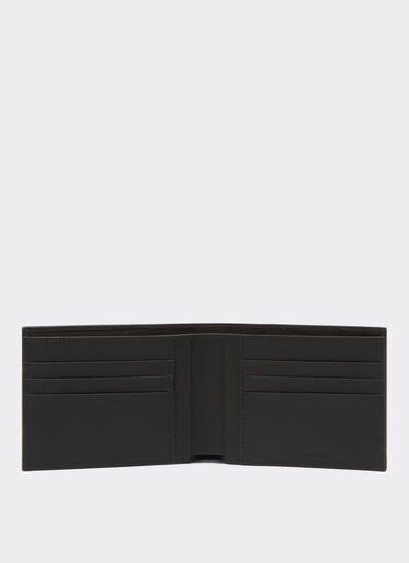 Ferrari Horizontal leather and carbon fiber wallet Black 20626f