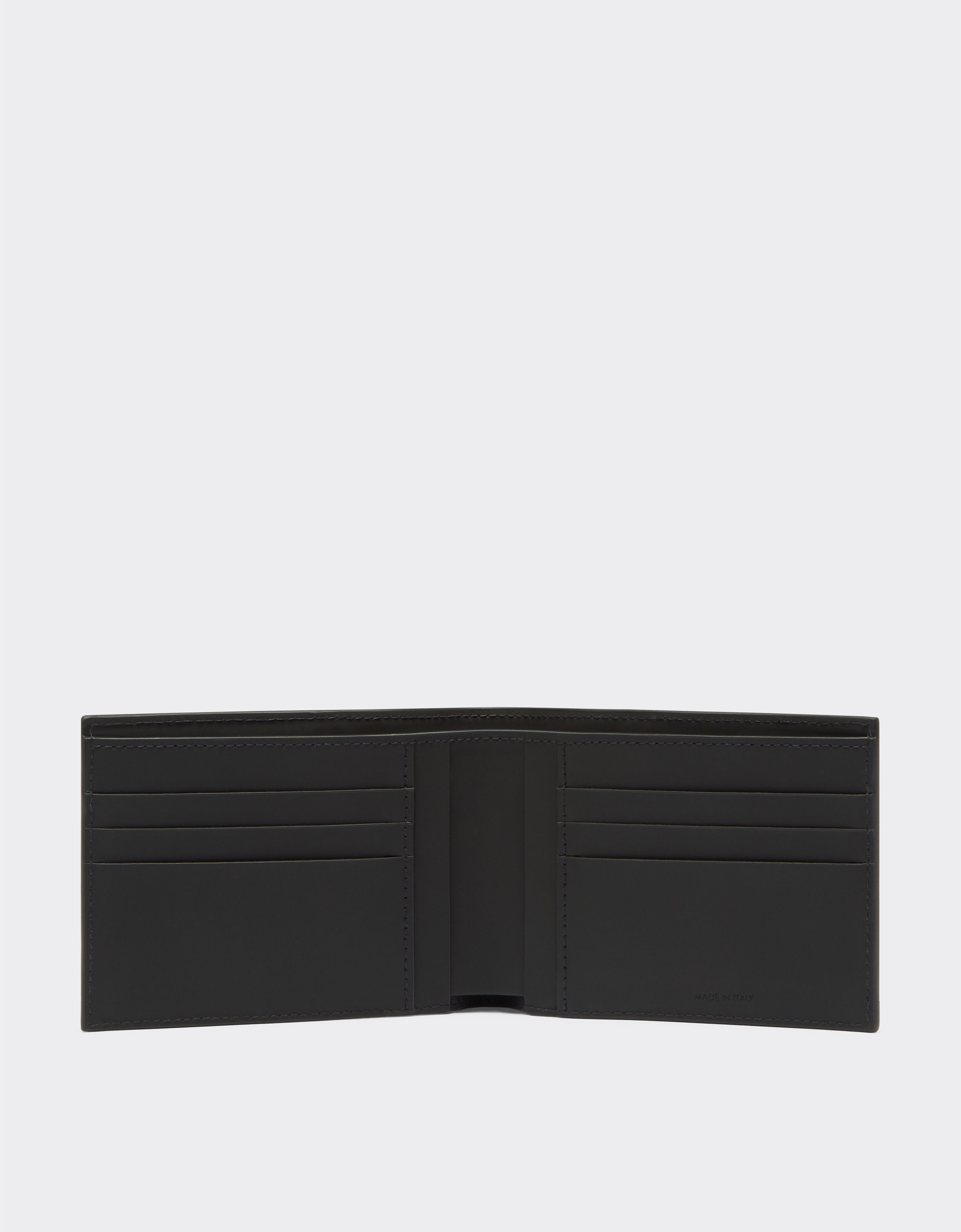 Ferrari Horizontal leather and carbon fiber wallet Black 20626f