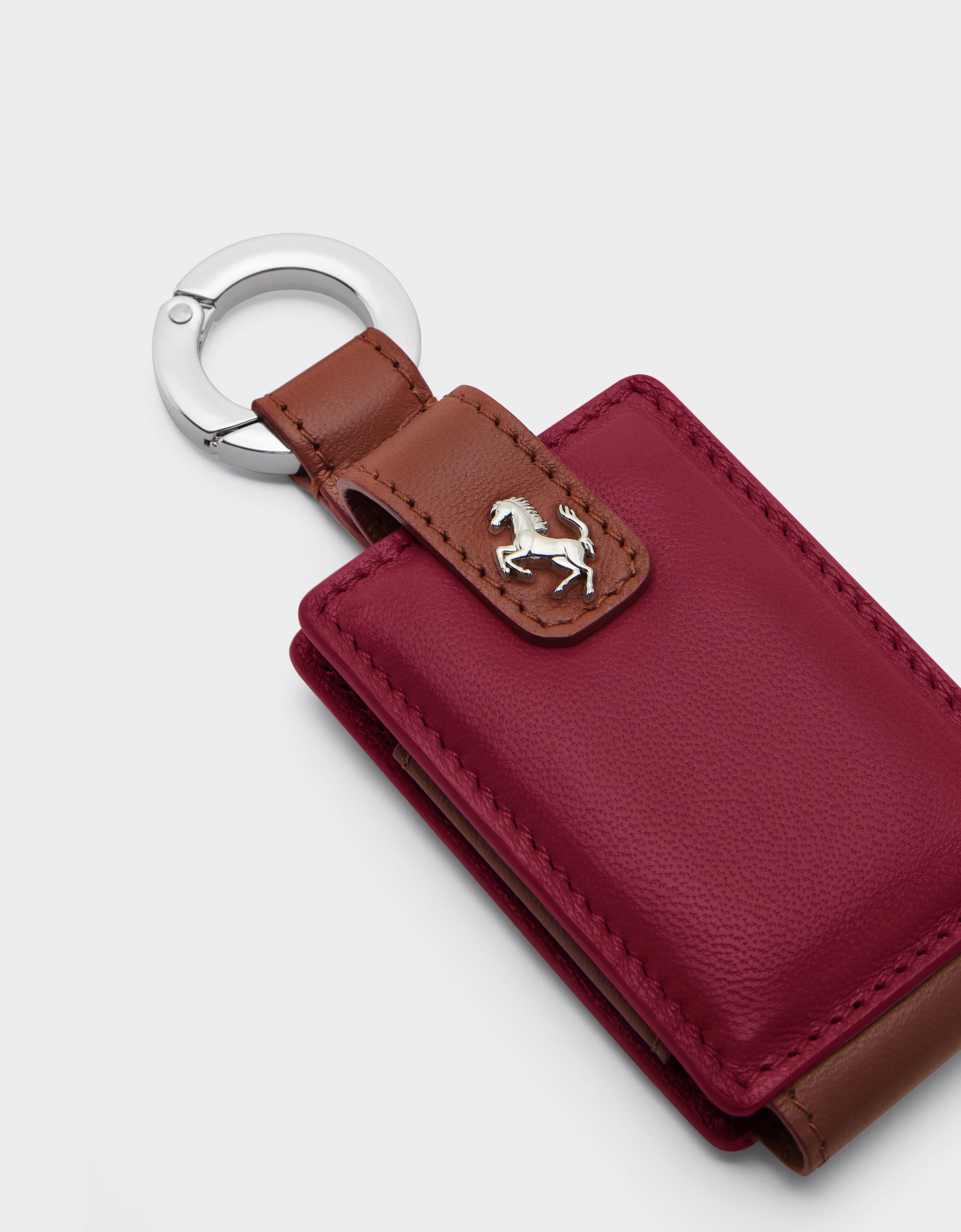 Ferrari Leather keyring for Amuleto key Maison Red 50409f