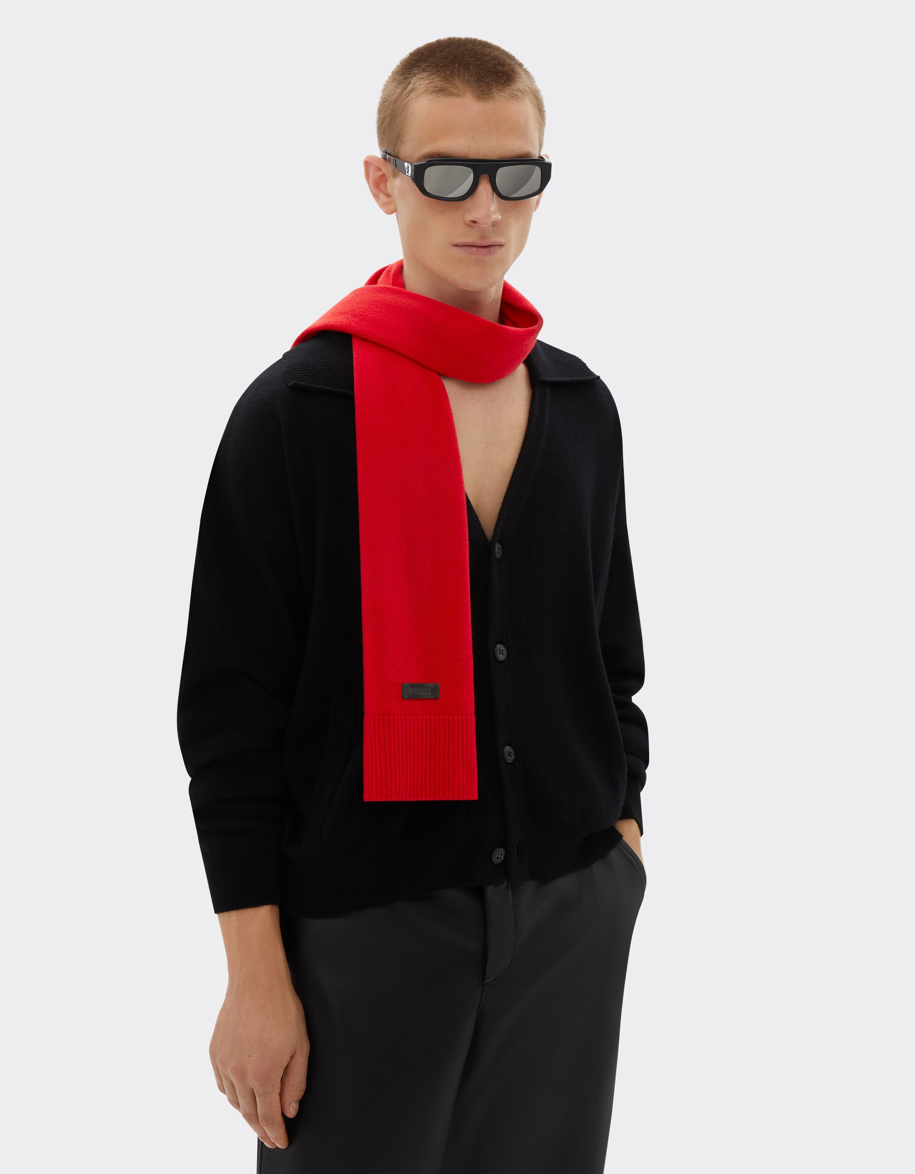 Ferrari Wool and cashmere scarf Rosso Dino 21732f