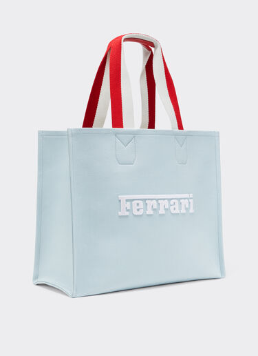 Ferrari Ferrari x Charles Leclerc canvas tote bag Steel Blue 49151f
