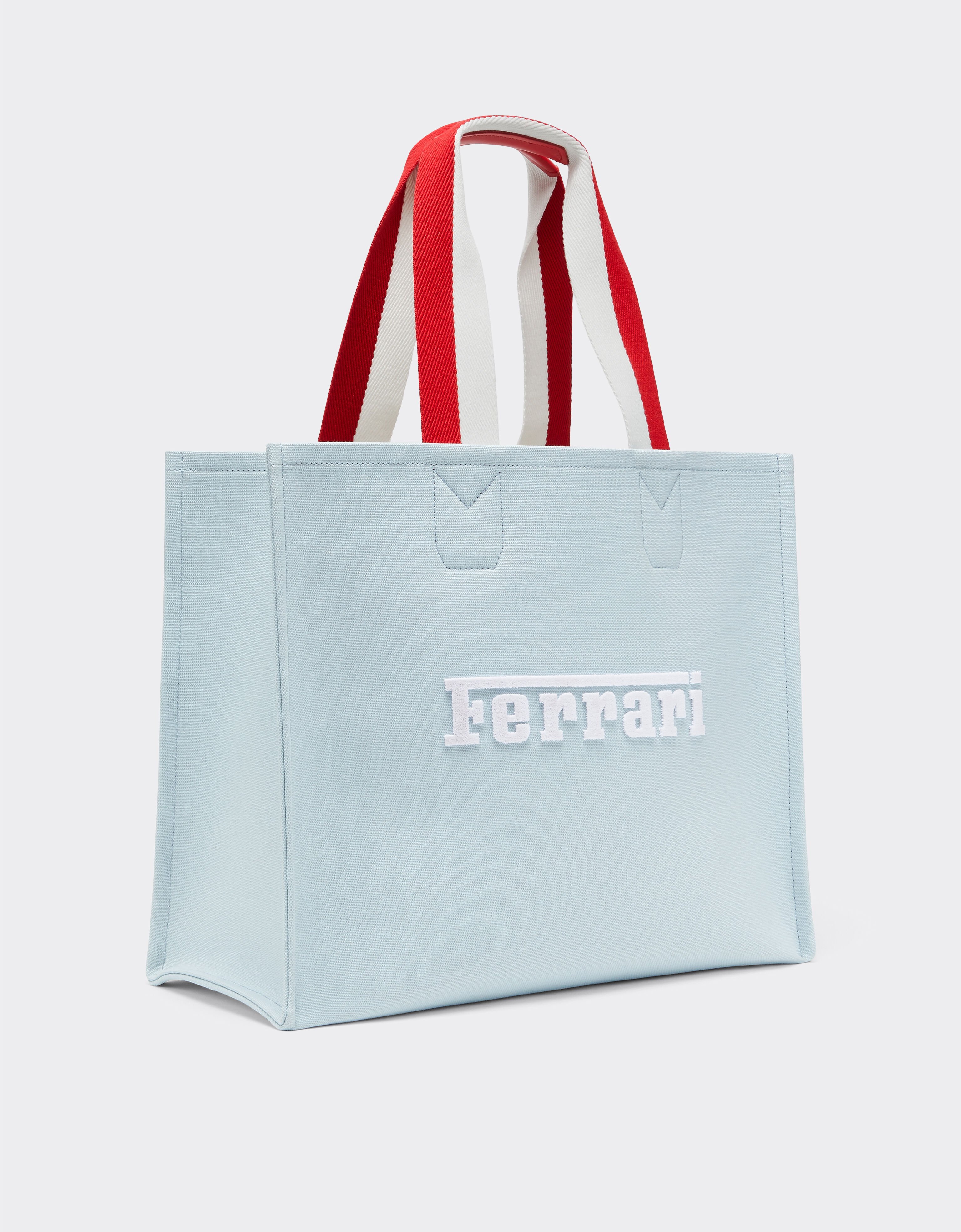 Ferrari Ferrari x Charles Leclerc canvas tote bag Steel Blue 49151f