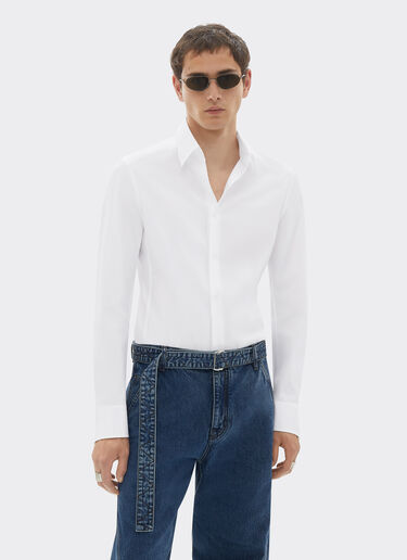 Ferrari Camisa de popelina con logo Ferrari bordado Blanco óptico 22696f