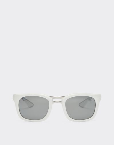Ferrari Ray-Ban for Scuderia Ferrari RB8362MF white/light carbon with silver mirror grey lenses Optical White F1047f