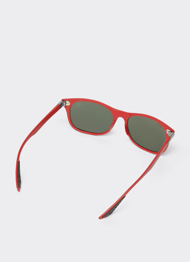 Ferrari Ray-Ban for Scuderia Ferrari 0RB4607M matt red sunglasses with silver mirror green lenses Red F1298f