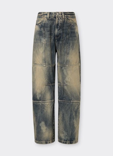 Ferrari Pantalon en denim acidulé Blu Denim 51186f