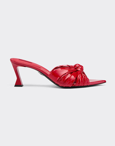 Ferrari Patent leather sandal with knotted design Racing red 49109f