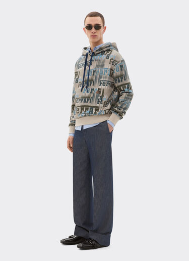 Ferrari Sweatshirt avec imprimé Ferrari Ikat Beige 22830f