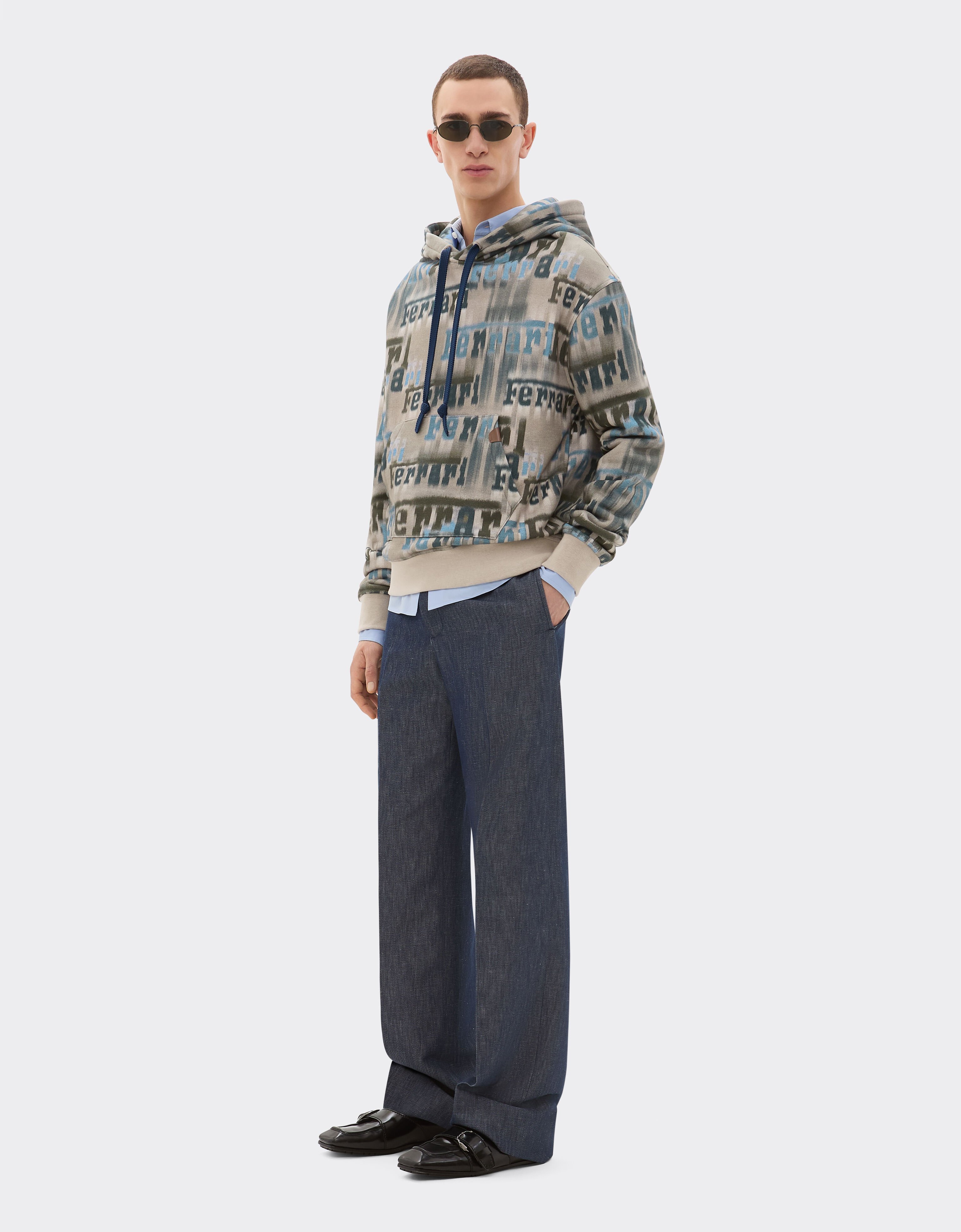 Ferrari Sweatshirt avec imprimé Ferrari Ikat Beige 22830f