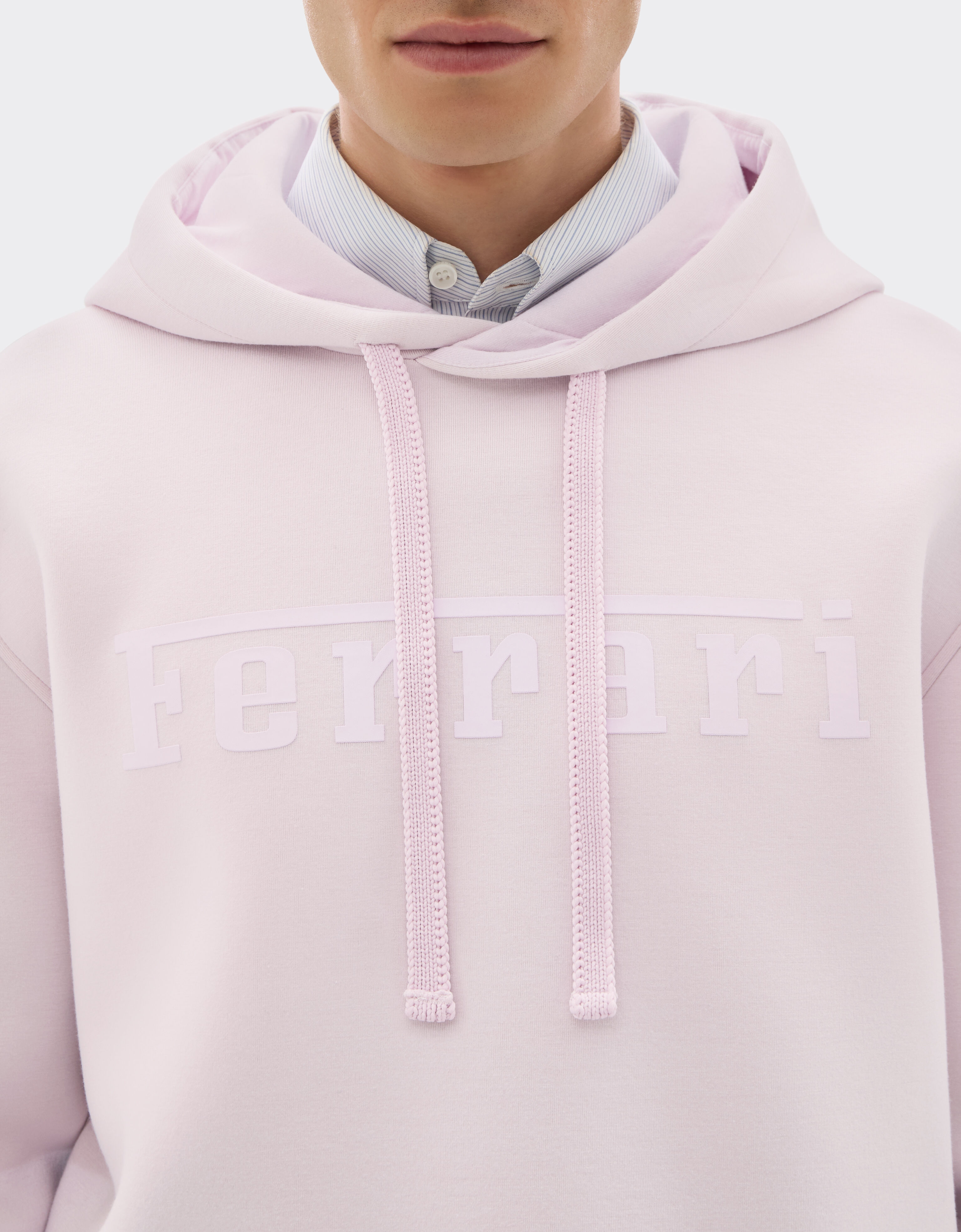 Ferrari Hooded sweatshirt in scuba Wisteria 49280f
